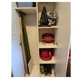 Decorative Christmas Tree and White Bow Decor Lot
