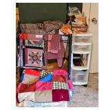 Handmade Patchwork Quilts and Fabric Storage Unit