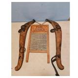 Vintage Dubl Handi Wash Board and horse hames