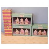 Easter Village Porcelain Bunny House Set