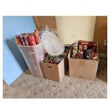 Christmas Decorations Lot - Ornaments, Lights, Wra