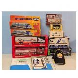 Collection of Die-Cast Toy Trucks and Accessories