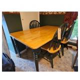 Wooden Dining Table with 4 Chairs