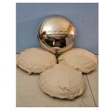 Vintage Ford Hubcaps Set of 4 Chrome