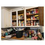 Assorted Household Storage and Cleaning Supplies L