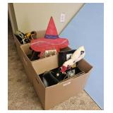 Halloween Decor Lot Witch Hat Figure Horse Sleigh