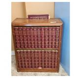 Encyclopedia Britannica Book Set with Wooden Cabin