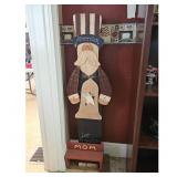 Americana Uncle Sam Wooden Figurine