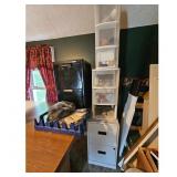 Plastic Storage Drawer Unit with Filing Cabinet