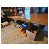 8ft Table/Vintage Desk Lamp and Decorative Bowl Se