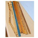 Lot of 7 Vintage Advertising Rulers