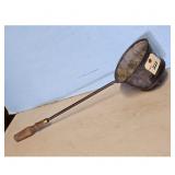 Vintage Metal Coal Scuttle Ladle w/ Wooden Handle