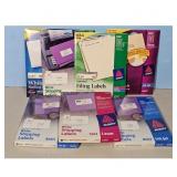 Avery Assorted Labels and Filing Supplies Lot