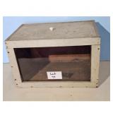 Vintage Wooden Display Box with Glass Front Lot 77