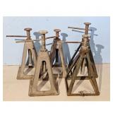 Vintage Cast Iron Jack Stands Set of 4