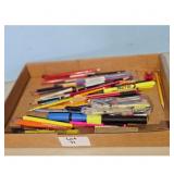 Lot of Assorted Pencils Pens Markers and Sharpener