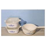 Corning Ware Blue Cornflower Casserole Dishes and