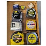 Lot of 8 Assorted Tape Measures - Stanley, Lufkin,