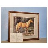 Carl Brenders "Blond Beauty" Palomino Horse Fram