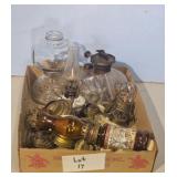 Lot of Vintage Oil Lamps and Parts