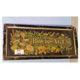 Antique Rock of Ages Sign Floral Motif Framed
