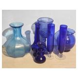 Tiara Colonial Water Bottle/Cobalt Blue Vases