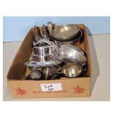 Silver Plate Salt/Pepper/ Vintage Metal Tableware