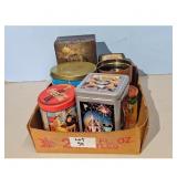 Lot of Vintage Tins and Metal Box - Coca-Cola, Nes