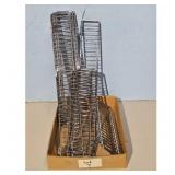Several Chrome Wire Rack Shelving Units