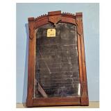 Antique Wooden Mirror with Ornate Carvings