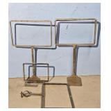 Vintage Metal Sign Holders Display Stands Lot