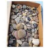 Box of Assorted River Rocks and Pebbles