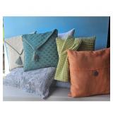 Set of Decorative Throw Pillows - Various Colors a