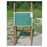 Vintage Wooden Easel with Chalkboard Sign