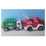 Tonka Fire Truck and Garbage Truck Toy Lot