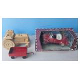 Vintage 1940 Ford Deluxe Coupe Diecast Car & Woode