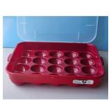 Sterilite Red 18 Ornament Container with Lid