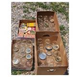 Lot of Vintage Mason Jars and Canning Supplies