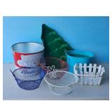 Assorted Decorative Baskets and Buckets Lot