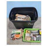 Assorted Construction Fasteners and Storage Bin Lo