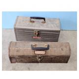 (2) Vintage Craftsman Metal Toolbox Lot with Tools