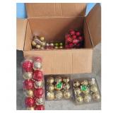 Holiday Style Christmas Ornaments Lot - Red, Gold,