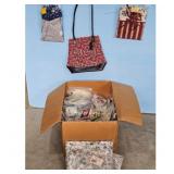 Longaberger Fabric Collection Lot with Tote Bag an