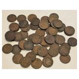 APPROX. 59 INDIAN HEAD PENNIES-MIXED DATES