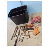 Assorted Tools Lot: Socket Set, Wrenches, Hammer,