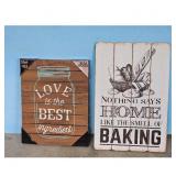 Rustic Wood Wall Art Signs - Love & Baking Home De