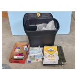 Office Supply Lot - Storage Bin, Paper, Folders, S