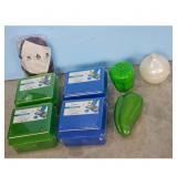 Set of 4 Food Storage Containers & 3 Vegetable Sha