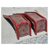 Vintage Red Car Ramps
