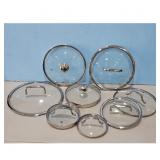 Cuisinart Pampered Chef Glass Pot Lids Set Assorte